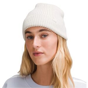 Lululemon Athletica White Close-Fit Wool-Blend Ribbed Knit Beanie